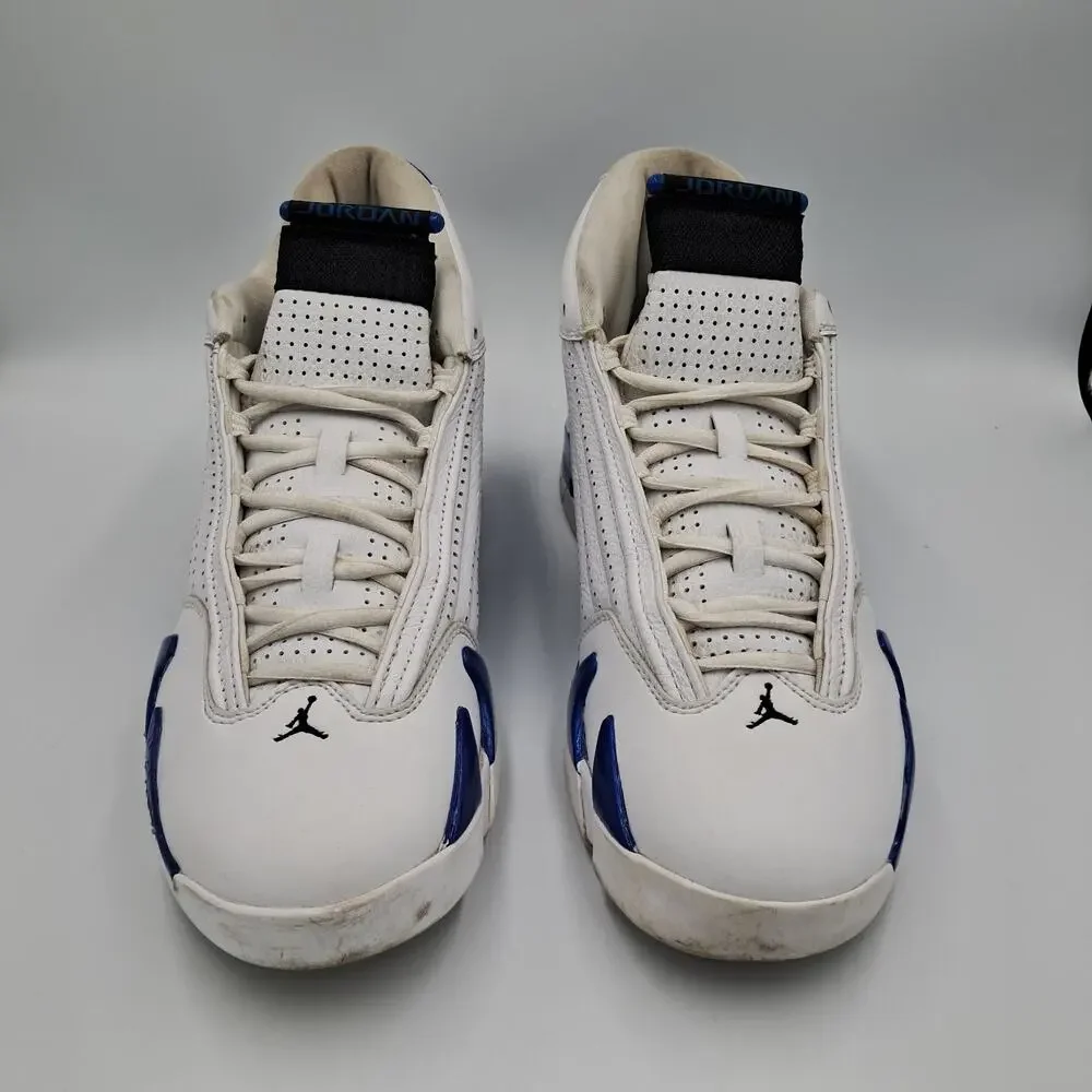 Size 11.5 - Jordan 14 Retro White Hyper Royal - 487471-104 - RETAIL $510